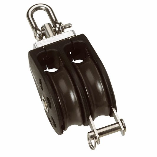 Barton Size 3 45mm Plain Bearing Pulley Block Double Swivel  Becket [N03231]
