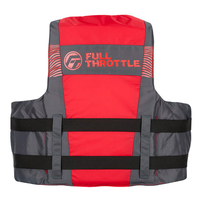 Full Throttle Adult Nylon Life Jacket - S/M - Black/Red [112200-100-030-26]