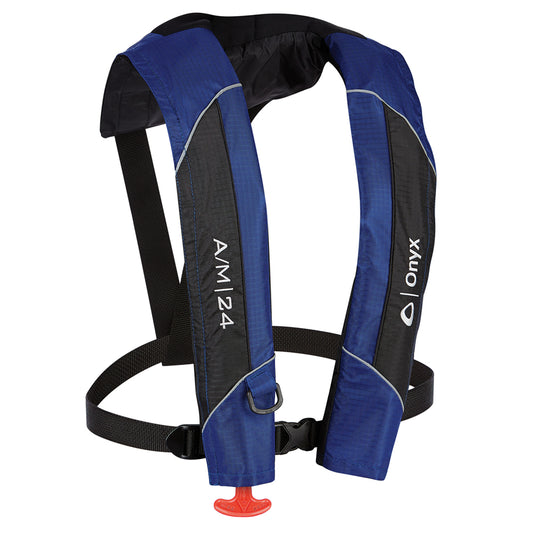 Onyx A/M-24 Automatic/Manual Inflatable PFD Life Jacket - Blue [132000-500-004-15]