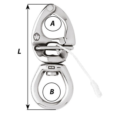 Wichard HR Quick Release Snap Shackle With Large Bail-110mm Length - 4-21/64" [2775W]
